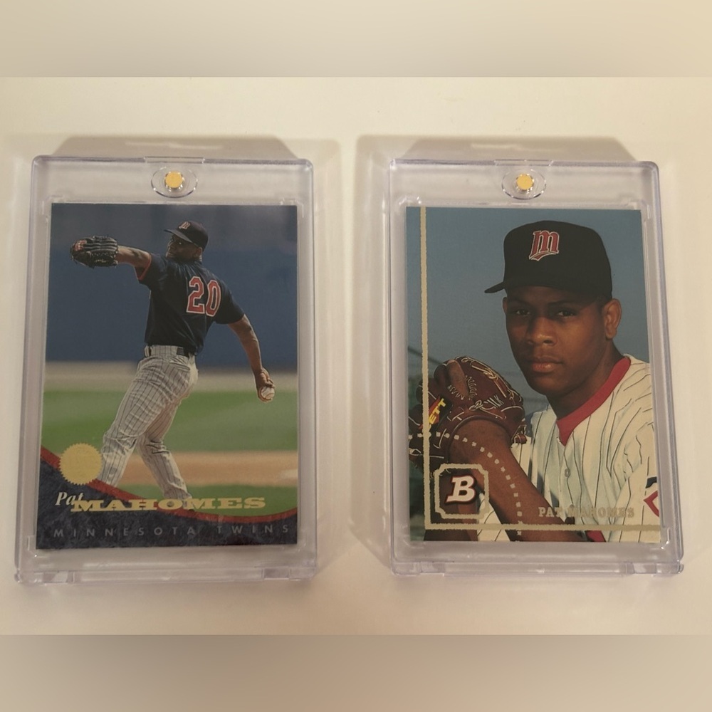 Pat Mahomes Sr. Minnesota Twins 1994 Donruss & 1994 Bowman Baseball Cards Lot